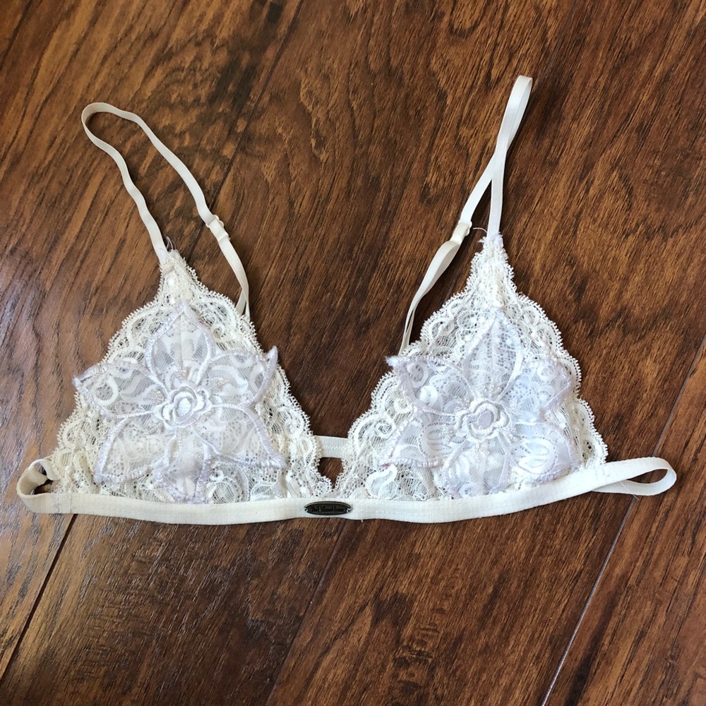 BEADED AND LACE BRALETTE
